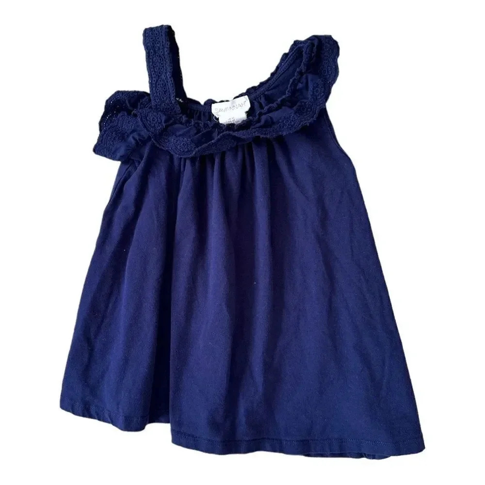 Savannah | Ruffle Asymmetrical Tank (4T) - Picture 1 of 4